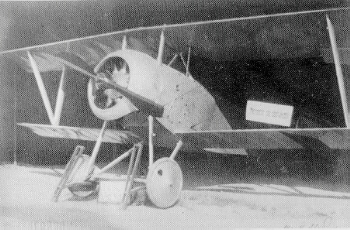 Nieuport č.3598 s praporovými znaky na výstavě pro veřejnost